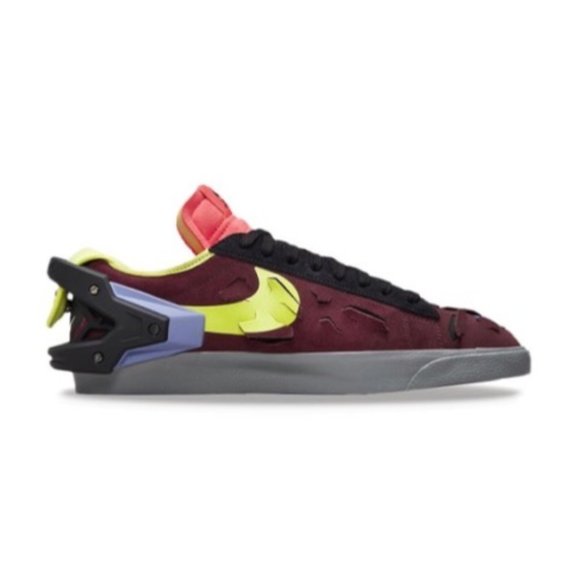 Nike Acronym Blazer Low Mens Casual Sneaker Shoes Maroon DN2067-600 NEW Multi Sz - Picture 2 of 7
